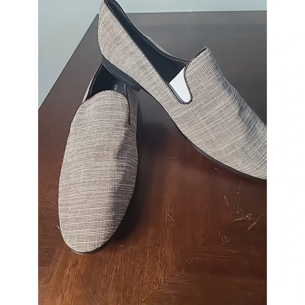 Giorgio Brutini Men's size 10M gray Slip-On Textured Fabric Upper Loafers shoe